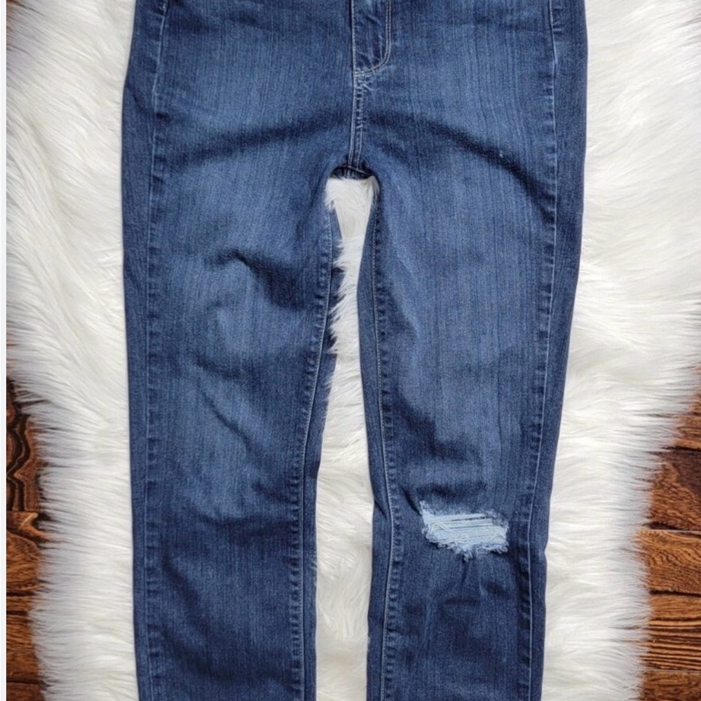 PAIGE Hoxtorn Crop Roll Up Stretch Jeans (Size: 27)